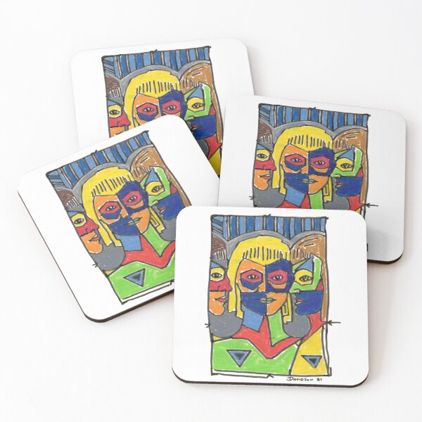 Item preview, 1981 New Wave Trio – Vintage Post-Punk Expressionist Drawing designed and sold by RedHook-Art.