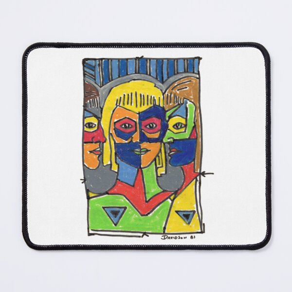 Item preview, 1981 New Wave Trio – Vintage Post-Punk Expressionist Drawing designed and sold by RedHook-Art.