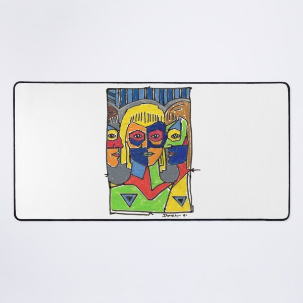 Item preview, 1981 New Wave Trio – Vintage Post-Punk Expressionist Drawing designed and sold by RedHook-Art.