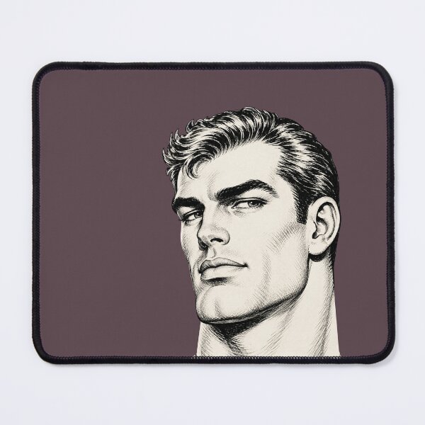 Item preview, Classic Handsome Man Portrait - Vintage Comic Ink Art designed and sold by gayishdesign.