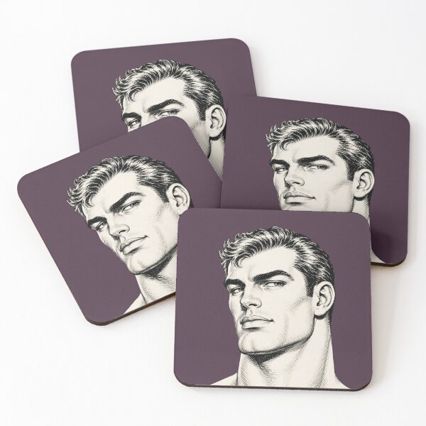 Item preview, Classic Handsome Man Portrait - Vintage Comic Ink Art designed and sold by gayishdesign.