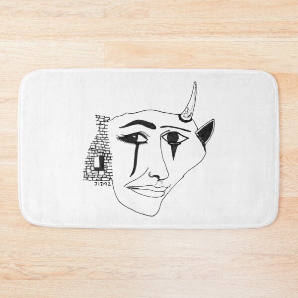 Item preview, Horned Crying Figure – Original 1992 Surrealist Ink Drawing designed and sold by RedHook-Art.