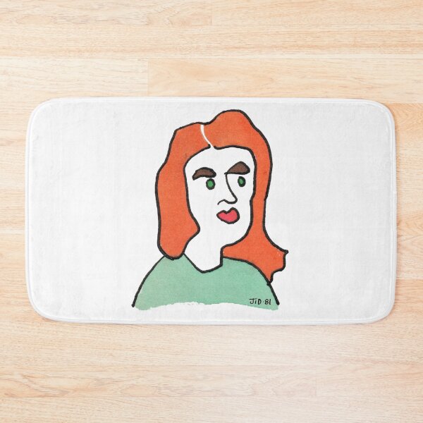 Item preview, Psychedelic Redhead Woman Portrait – Original 1981 Vintage Drawing designed and sold by RedHook-Art.
