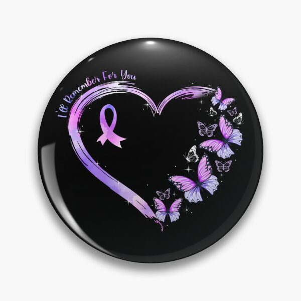 Item preview, I'll Remember For You Alzheimer’s Awareness Purple Ribbon Heart designed and sold by fidelmeyer.