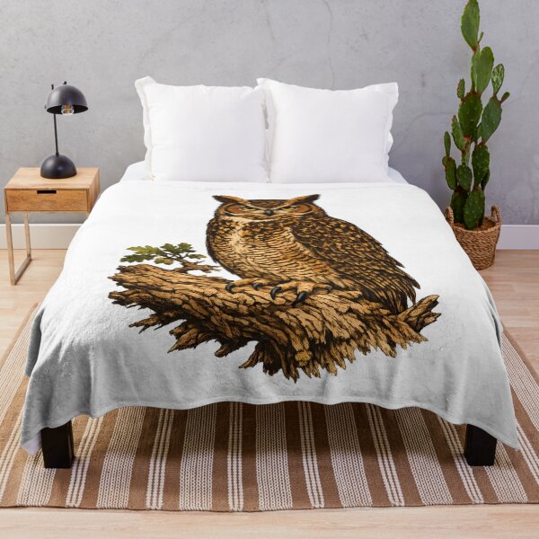 Item preview, Horned owl on an ancient oak tree designed and sold by Daily Quirk.