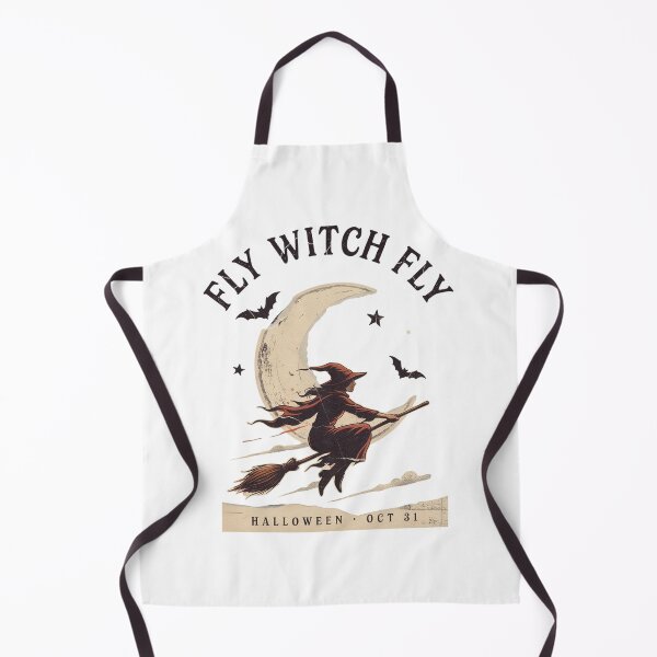 Item preview, Flying Witch T-Shirt | Broomstick Crescent Moon Halloween Graphic Tee v8 designed and sold by DarylWelsh2024.