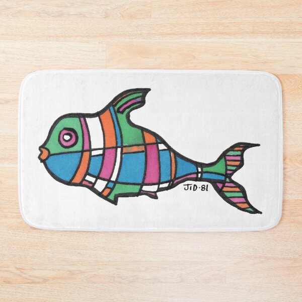 Item preview, Psychedelic Geometric Fish – Original 1981 Vintage Drawing designed and sold by RedHook-Art.