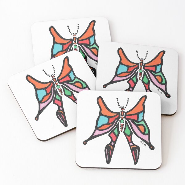 Item preview, Psychedelic Stained Glass Butterfly – Original 1981 Vintage Drawing designed and sold by RedHook-Art.