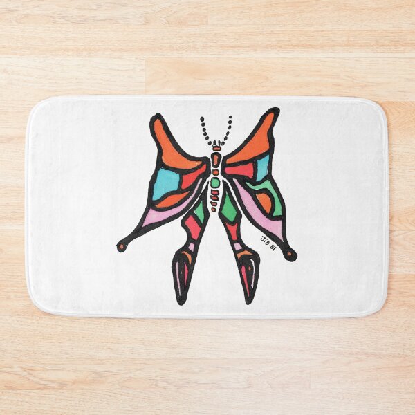 Item preview, Psychedelic Stained Glass Butterfly – Original 1981 Vintage Drawing designed and sold by RedHook-Art.