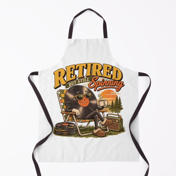 Item preview, Retired But Still Spinning – Funny Vintage Vinyl designed and sold by Golden Era Studio.