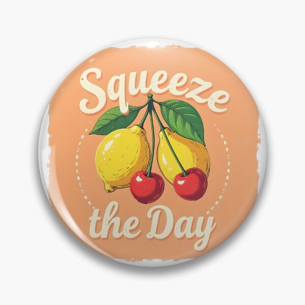 Item preview, Squeeze The Day | Vintage Retro Lemon & Cherry Summer Pun designed and sold by DoceVaga.