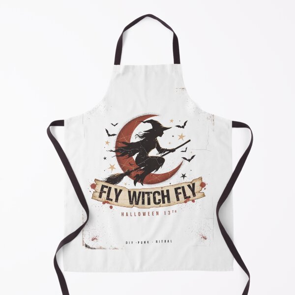 Item preview, Flying Witch T-Shirt | Broomstick Crescent Moon Halloween Graphic Tee v10 designed and sold by DarylWelsh2024.