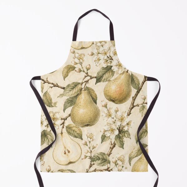 Item preview, Vintage Botanical Pear Fruit and Blossom Pattern designed and sold by NinaVibeStudio.