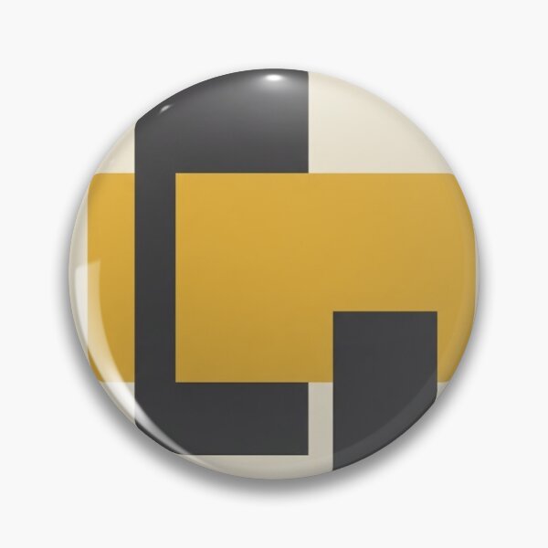 Item preview, Offset Rectangle Blocks | Mid-Century Ochre and Charcoal Print designed and sold by Zaramodo.
