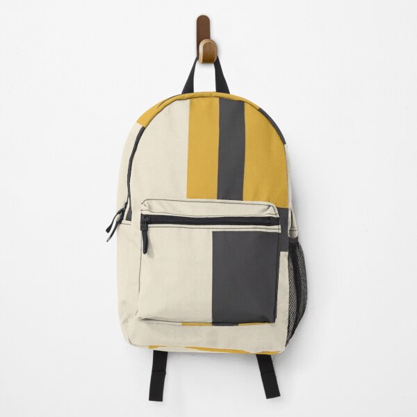 Item preview, Offset Rectangle Blocks | Mid-Century Ochre and Charcoal Print designed and sold by Zaramodo.