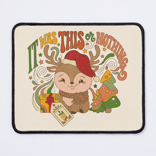 Item preview, It Was This Or Nothing Retro 70s Sarcastic Christmas Reindeer - Light Color Edition designed and sold by Shyla Marsare.