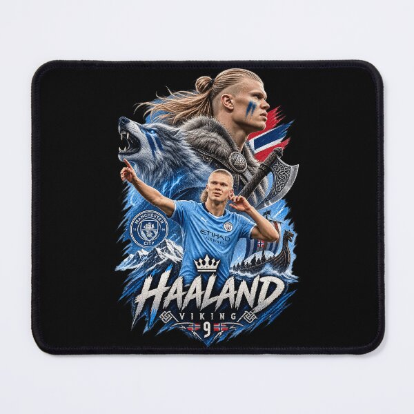 Item preview, Haaland Viking Manchester City - Norwegian Striker Art designed and sold by Shakhbata-1.