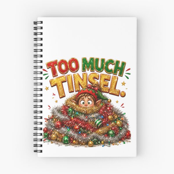 Item preview, Too Much Tinsel | Funny Christmas Elf designed and sold by MotylekAnia.
