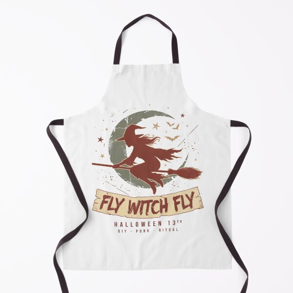 Item preview, Flying Witch T-Shirt | Broomstick Crescent Moon Halloween Graphic Tee v12 designed and sold by DarylWelsh2024.