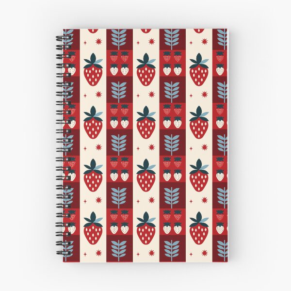 Item preview, Nordic Strawberry Patch - Modern Scandinavian Folk Pattern designed and sold by UniqueDesign751.