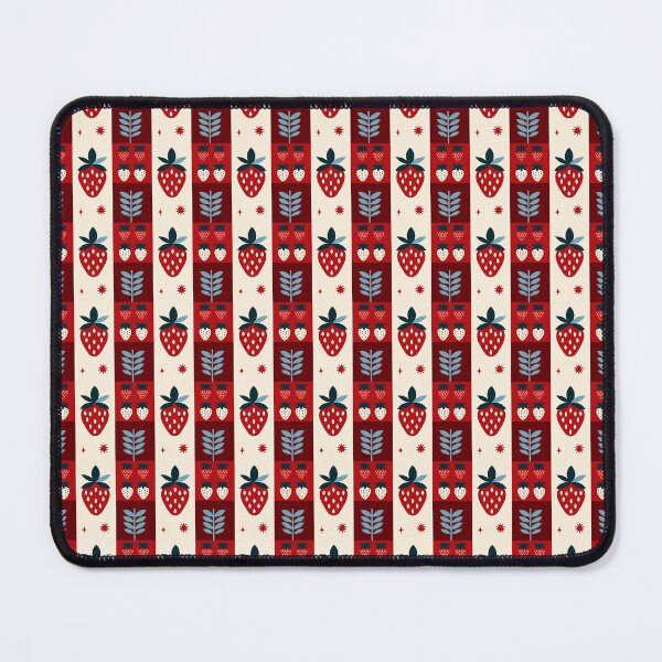Item preview, Nordic Strawberry Patch - Modern Scandinavian Folk Pattern designed and sold by UniqueDesign751.