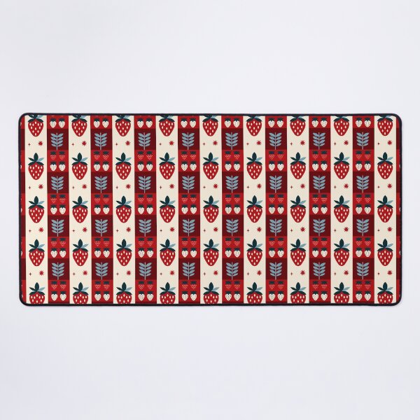 Item preview, Nordic Strawberry Patch - Modern Scandinavian Folk Pattern designed and sold by UniqueDesign751.