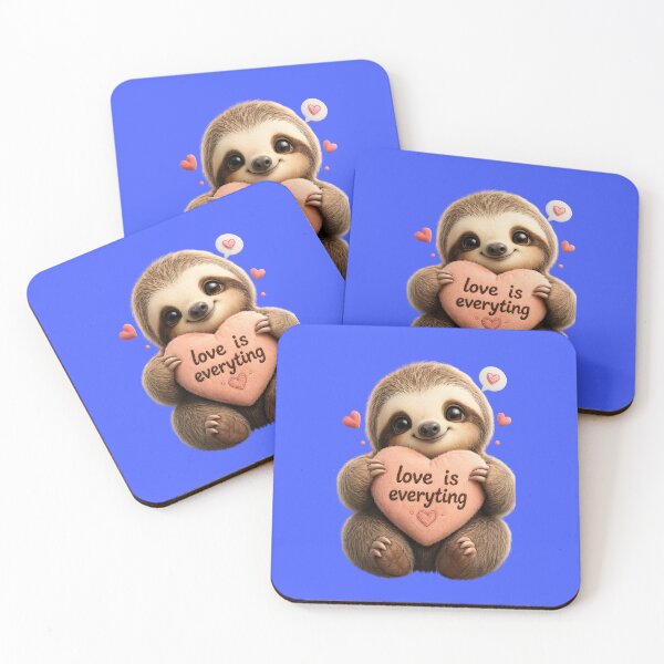 Item preview, Cute Sloth Holding Heart Love Is Everything designed and sold by Funnygiftsstudio .