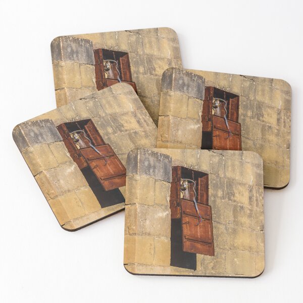 Item preview, Rusty Metal Electrical Box Open On Weathered Stone Wall With Exposed Wires designed and sold by Nmallia.