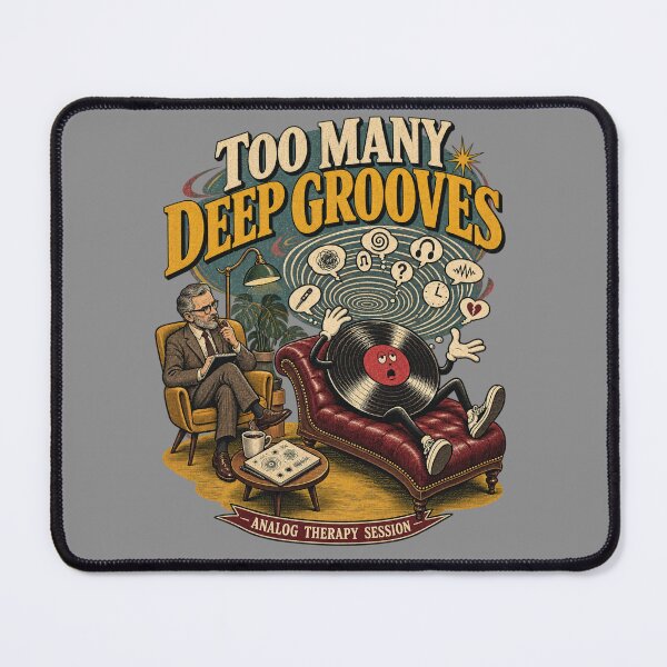Item preview, Too Many Deep Grooves – Vinyl Therapy designed and sold by Golden Era Studio.