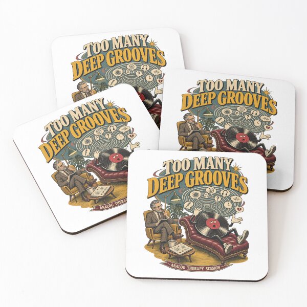 Item preview, Too Many Deep Grooves – Vinyl Therapy designed and sold by Golden Era Studio.