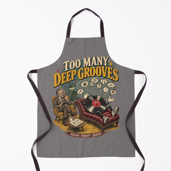 Item preview, Too Many Deep Grooves – Vinyl Therapy designed and sold by Golden Era Studio.
