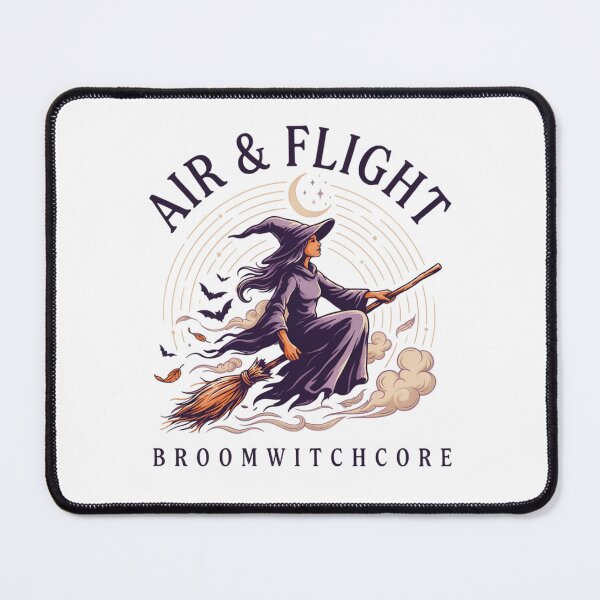 Item preview, Flying Witch T-Shirt | Broomstick Crescent Moon Halloween Graphic Tee v13 designed and sold by DarylWelsh2024.