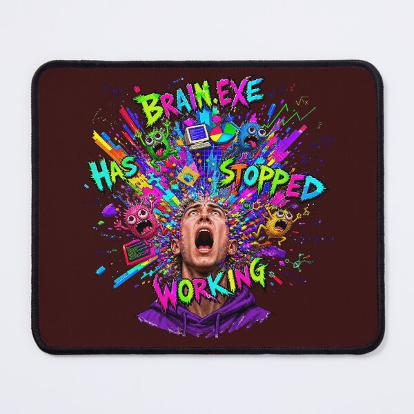 Item preview, Brain Exe Has Stopped Working Funny Programmer designed and sold by puzzell.