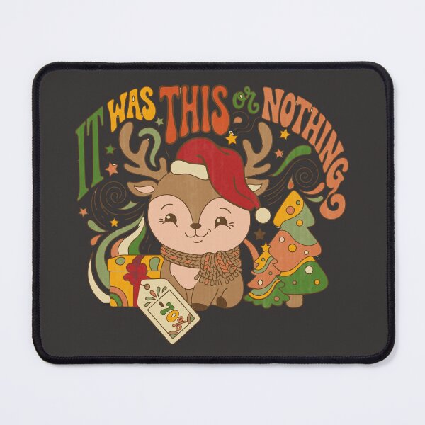Item preview, It Was This Or Nothing Retro 70s Sarcastic Christmas Reindeer - Dark Colors Edition designed and sold by Shyla Marsare.