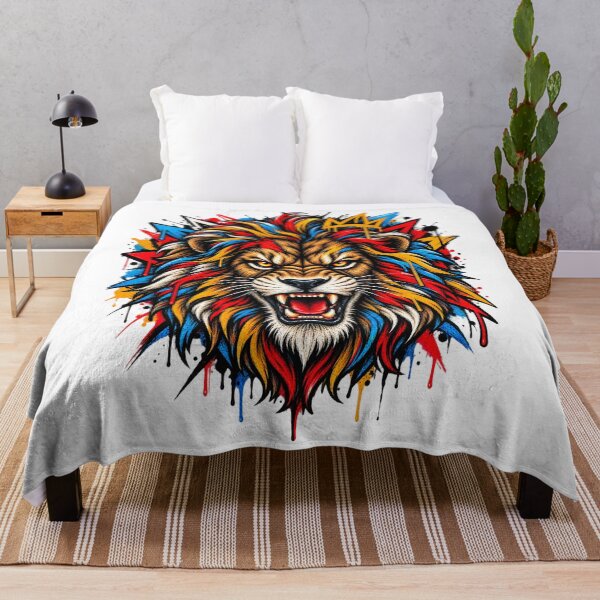 Item preview, Roaring Lion King Graffiti Crown Streetwear Art designed and sold by shemodas.