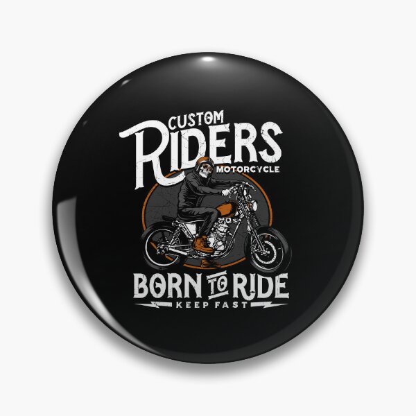 Item preview, Vintage Skull Motorcycle Rider Custom Riders Born To Ride designed and sold by heedooppod.