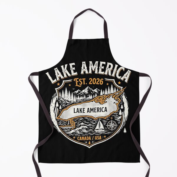 Aperçu de l'œuvre Lake America Est 2026 Funny Lake Ontario Canada Political Parody créée et vendue par Miniadecal.
