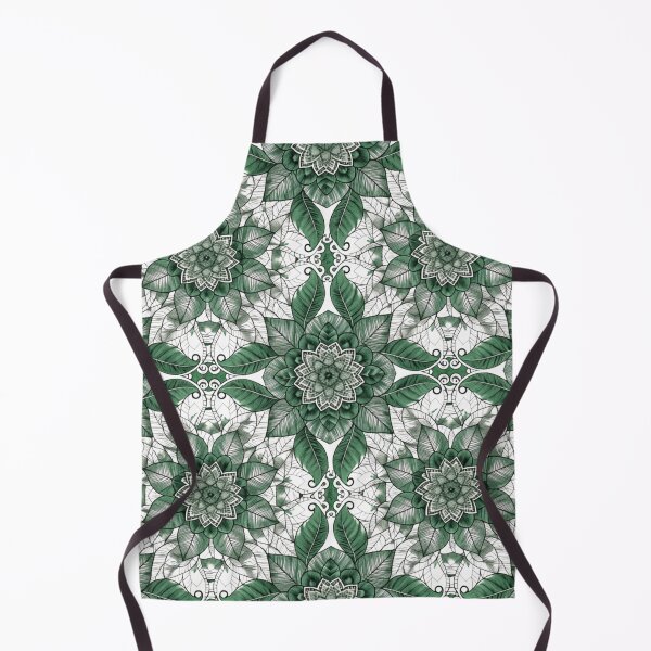 Item preview, Emerald Botanical Mandala Floral Pattern – Vintage Green Nature Design designed and sold by Mousy17.