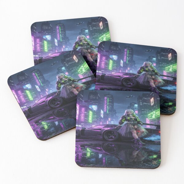 Item preview, Cyberpunk F40 Midnight Tuning - Neo Tokyo Street Art designed and sold by JMAVILA ART.