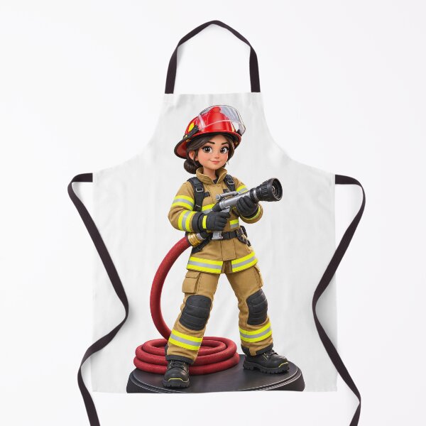 Item preview, Professional Female Firefighter 3D Cartoon Character designed and sold by libanmax.