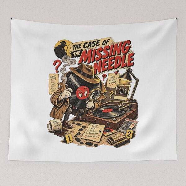 Item preview, The Case of the Missing Needle – Vinyl Detective designed and sold by Golden Era Studio.