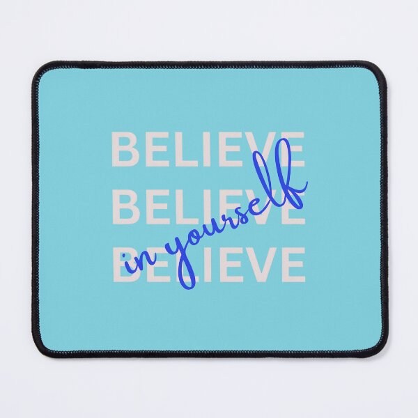 Item preview, Believe in Yourself – Inspirational Blue Handwritten Quote designed and sold by Kruti Collection.