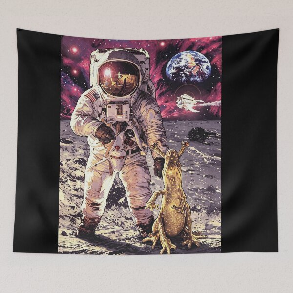 Item preview, Moon man meets Alien. designed and sold by Jonsmartdesigns.