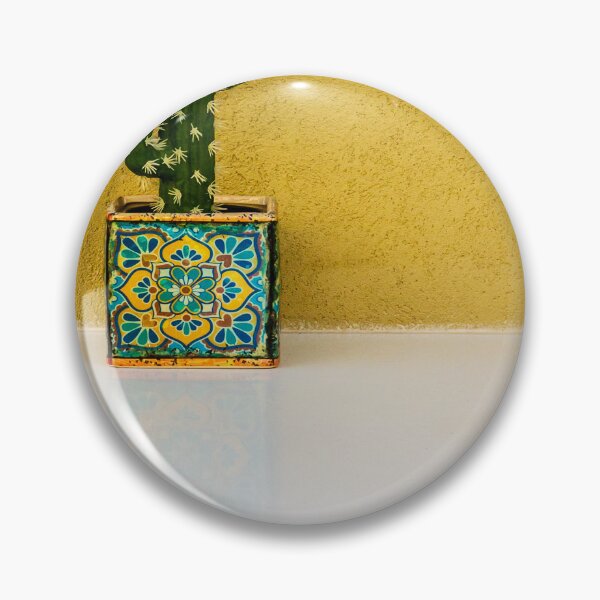 Item preview, Cactus in Colorful Decorative Pot Against Bright Yellow Wall for Vibrant Home Decor designed and sold by Nmallia.