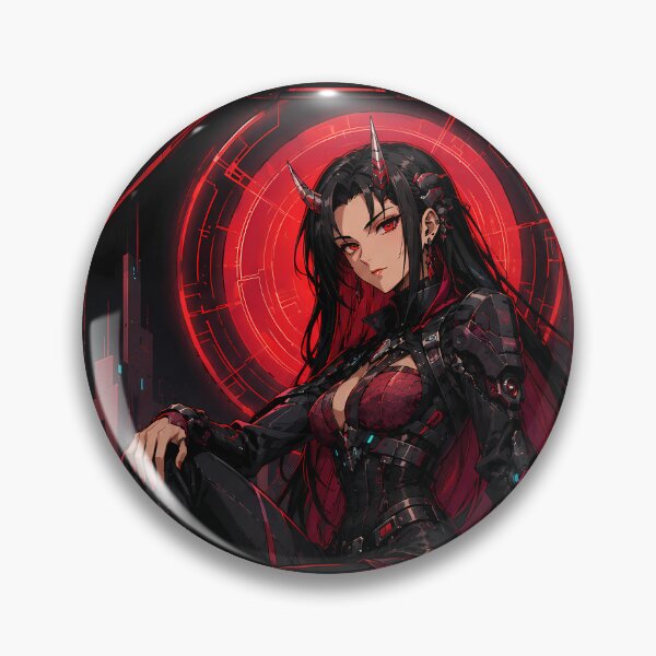 Item preview, Oni Queen of the Crimson Circuit – Cyberpunk Anime designed and sold by Apocalyptic Art Studio.