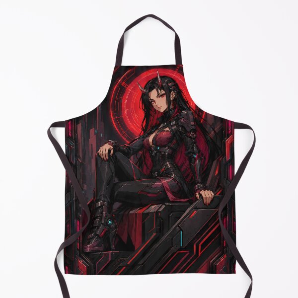 Item preview, Oni Queen of the Crimson Circuit – Cyberpunk Anime designed and sold by Apocalyptic Art Studio.