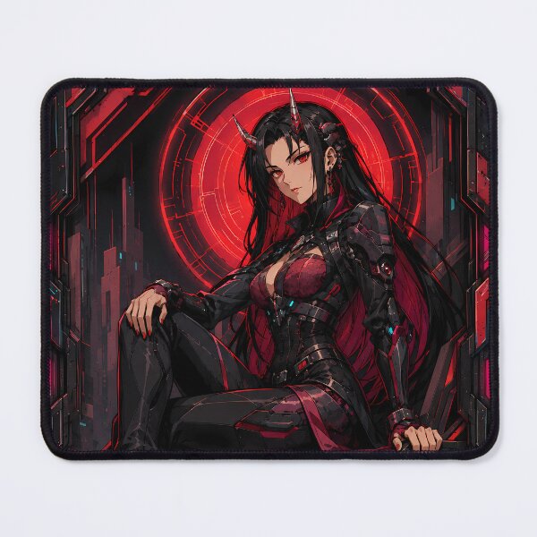 Item preview, Oni Queen of the Crimson Circuit – Cyberpunk Anime designed and sold by Apocalyptic Art Studio.