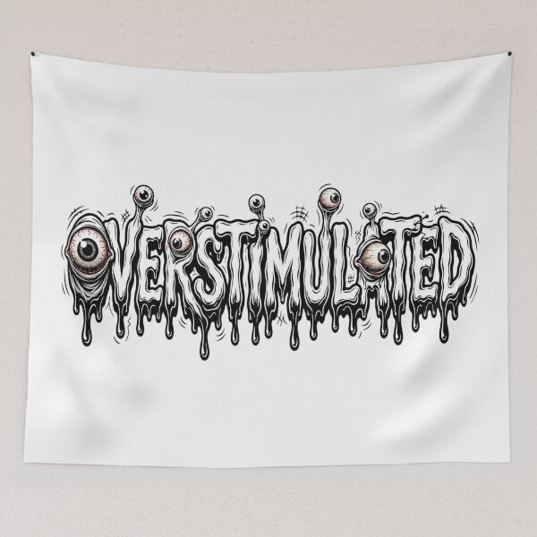 Item preview, Overstimulated Melting Horror Font Eyeballs designed and sold by puzzell.