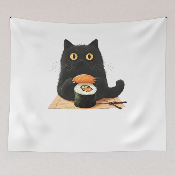 Item preview, Cat Sushi Shirt designed and sold by SChouseclothing.