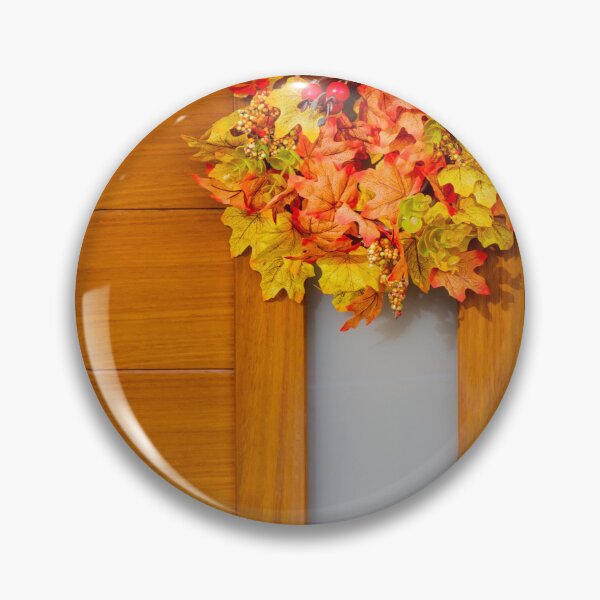 Item preview, Autumn Leaves Wreath On Wooden Door For Fall Decoration And Welcome designed and sold by Nmallia.